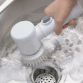 Electric Spin Scrubber Bathroom Cordless Cleaning Brush Power Scrubber with 5 Replaceable Brush Heads Electric Cleaning Brush