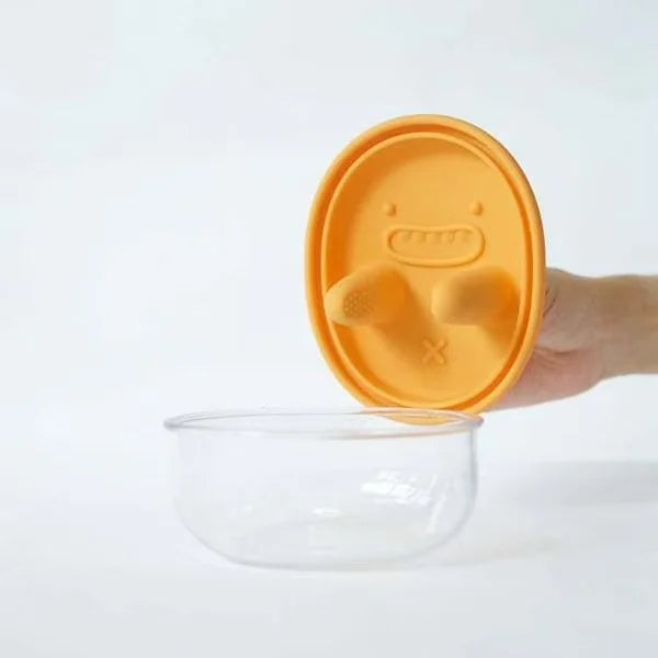 Creative Lunch Box with Silicone Lid, Leakproof Snack Container Portable Food Storage Bowl for Kids Students School Travel